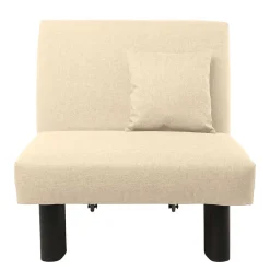 Wohnen Sofas<Stoff Schlafsessel in Beige und Schwarz - Setubal