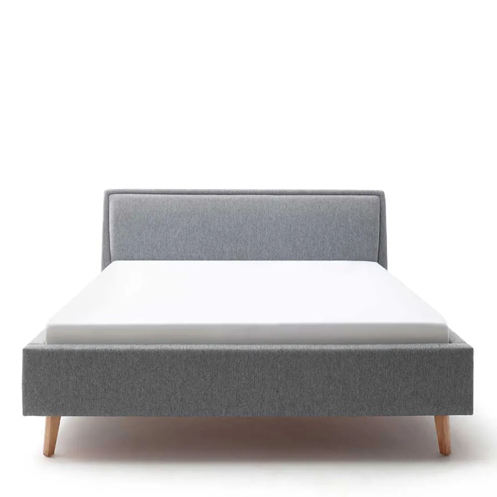Wohnen Betten<Stoffbett im Skandinavischen Stil in Grau - Cepter
