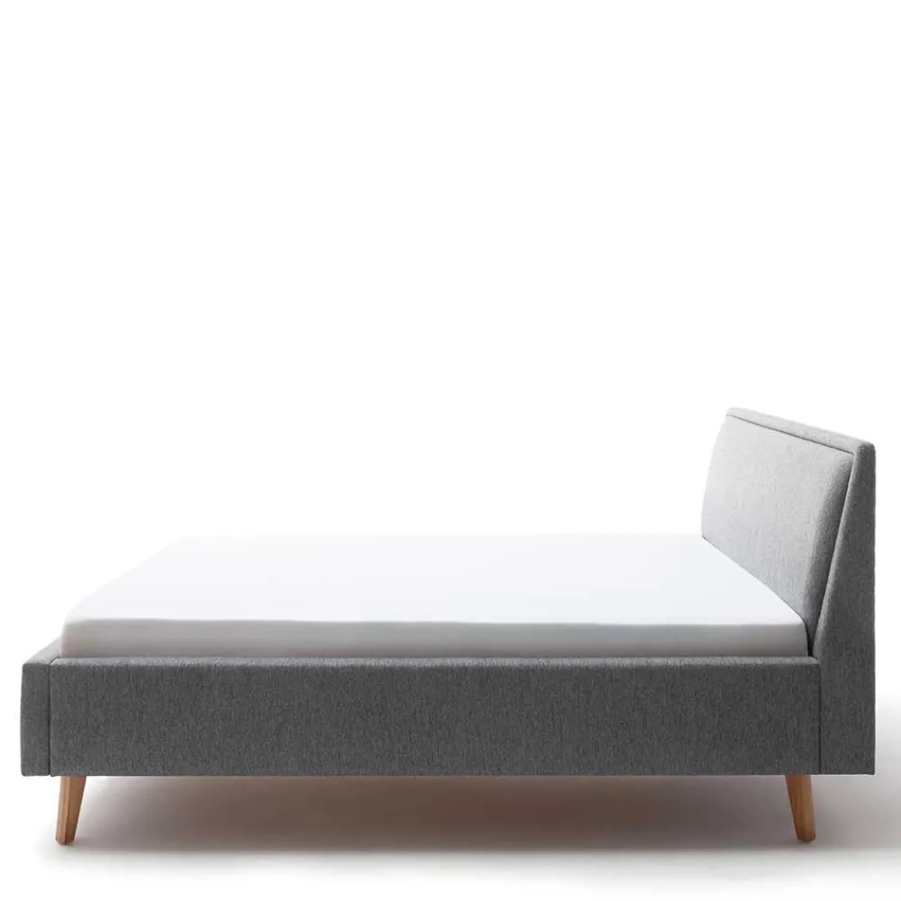 Wohnen Betten<Stoffbett im Skandinavischen Stil in Grau - Cepter
