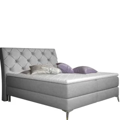 Wohnen Betten<Stoffbett mit Stauraum in Grau - Rentascia