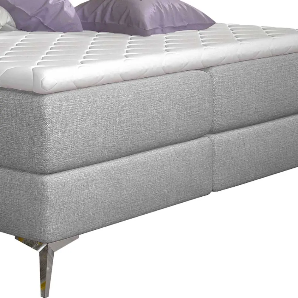 Wohnen Betten<Stoffbett mit Stauraum in Grau - Rentascia