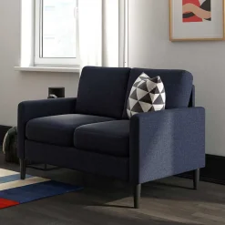 Wohnen Sofas<Stoffcouch in Dunkelblau - Normandie