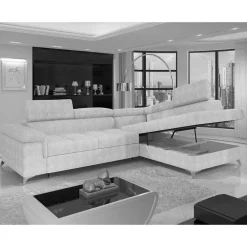 Wohnen Betten|Sofas<Stoffcouch mit Bettfunktion in Taupe - Moglesia