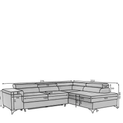 Wohnen Betten|Sofas<Stoffcouch mit Bettfunktion in Taupe - Moglesia