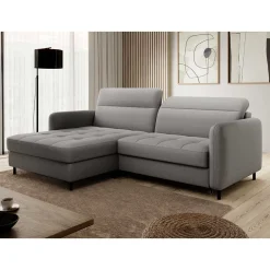 Wohnen Sofas<Stoff-Ecksofa in Hellgrau mit Bettfunktion - Alister