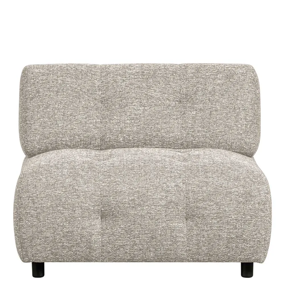 Wohnen Sofas<Stoff-Modulcouch Element in Hellgrau meliert - Yoleans
