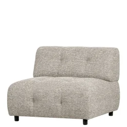 Wohnen Sofas<Stoff-Modulcouch Element in Hellgrau meliert - Yoleans