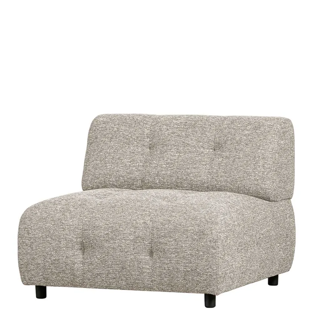 Wohnen Sofas<Stoff-Modulcouch Element in Hellgrau meliert - Yoleans