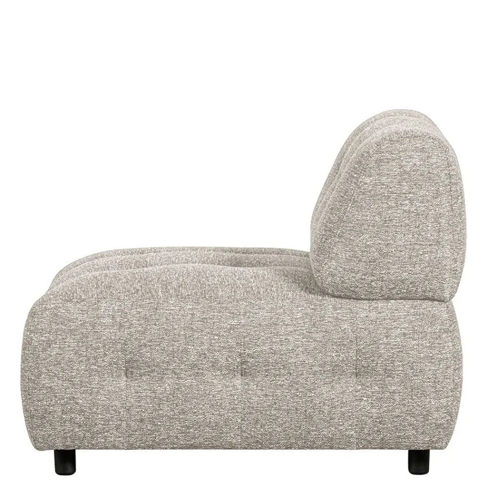Wohnen Sofas<Stoff-Modulcouch Element in Hellgrau meliert - Yoleans