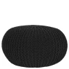 Wohnen Hocker<Strickstoff Pouf in Schwarz - Selvas