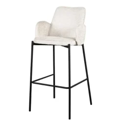 Wohnen Hocker<Struktursamt Barstuhl mit 78 cm Sitzhöhe - Lasmus (2er Set)