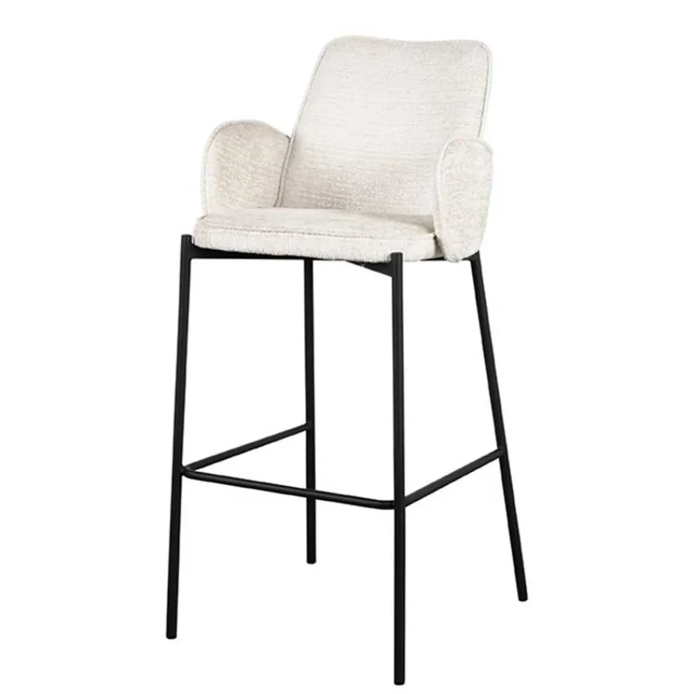Wohnen Hocker<Struktursamt Barstuhl mit 78 cm Sitzhöhe - Lasmus (2er Set)