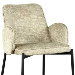 Wohnen Stühle<Struktursamt Polsterstuhl in Beige - Celona (2er Set)