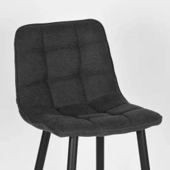 Wohnen Hocker|Stühle<Strukturstoff Barstühle in Anthrazit - Gastruna (2er Set)