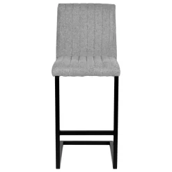 Wohnen Hocker<Strukturstoff Barstuhl in Grau - Oktontra (2er Set)