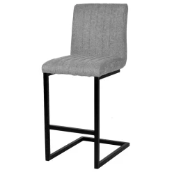 Wohnen Hocker<Strukturstoff Barstuhl in Grau - Oktontra (2er Set)