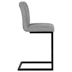 Wohnen Hocker<Strukturstoff Barstuhl in Grau - Oktontra (2er Set)