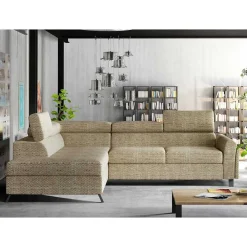 Wohnen Sofas<Strukturstoff Polsterecke in Beige - Jimis