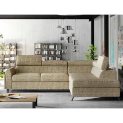 Wohnen Sofas<Strukturstoff Polsterecke in Beige - Jimis