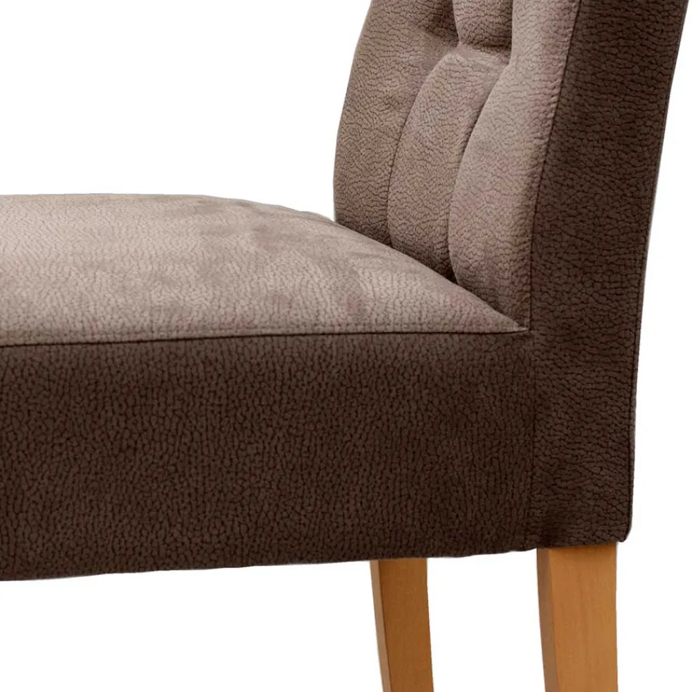 Wohnen Stühle<Stuhl in Taupe Microfaser - Adison (2er Set)