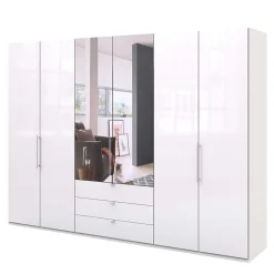 Wohnen Kleiderschränke<Stylischer Schlafzimmer Schrank in Weiß Glas glänzend - Dolienca