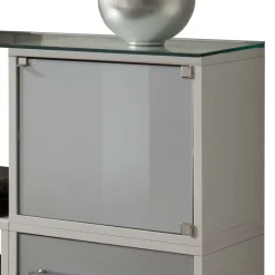 Wohnen Sideboards<Stylisches Stauraum Möbel in Weiß & Silber - Imtrador
