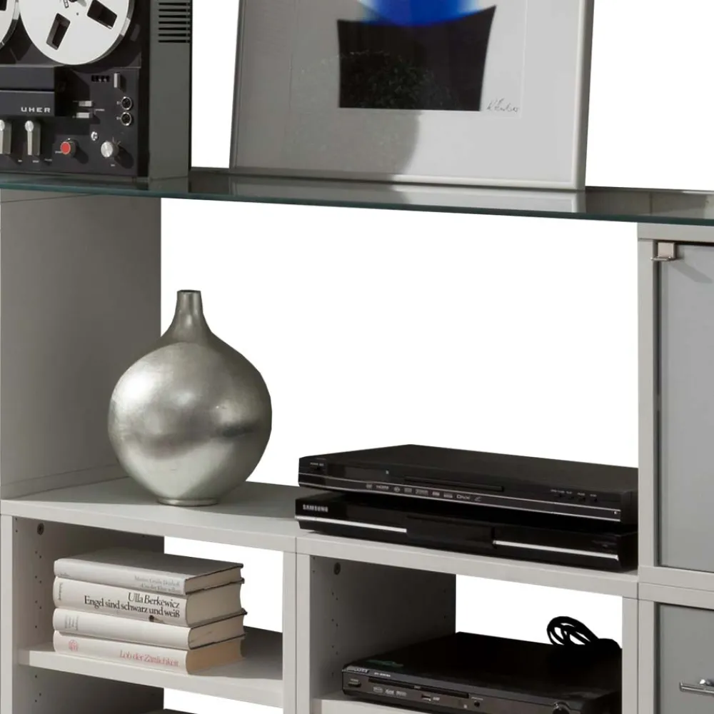 Wohnen Sideboards<Stylisches Stauraum Möbel in Weiß & Silber - Imtrador