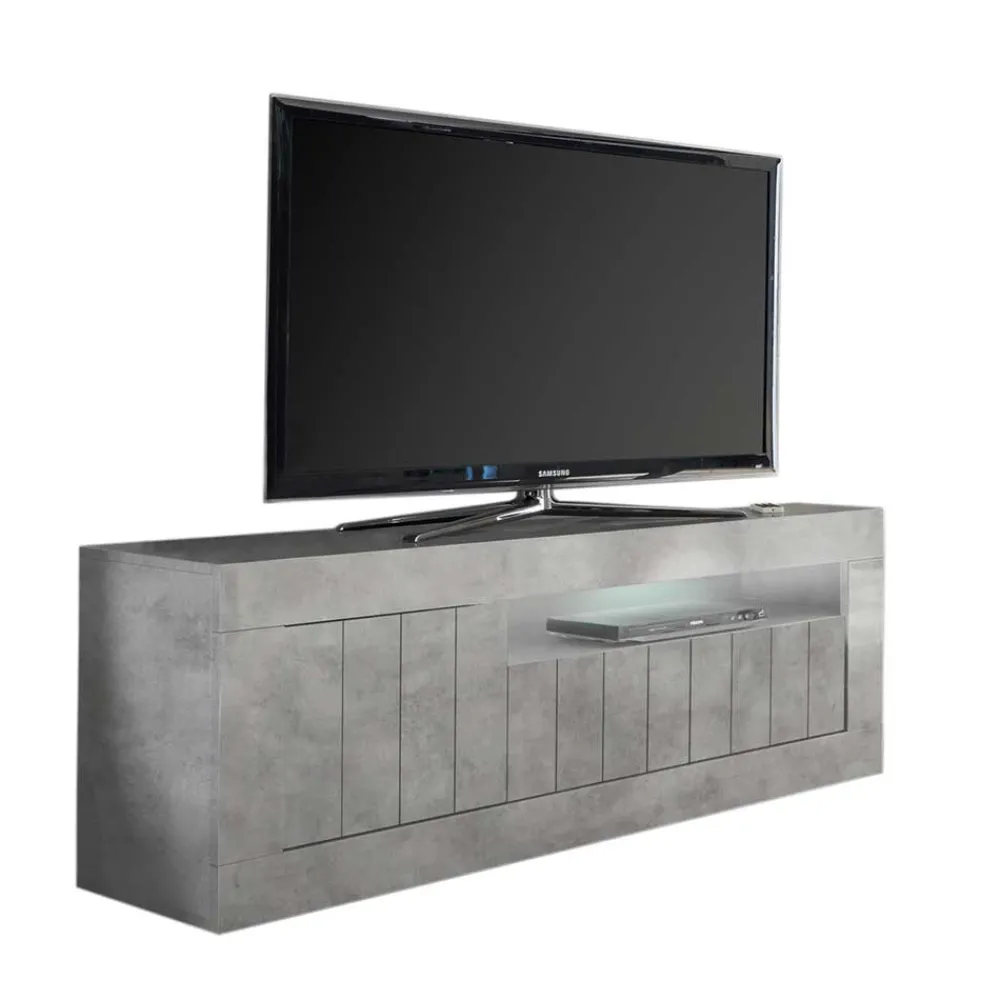 Wohnen Tv & Hifi-Möbel|Lowboards<Stylisches TV Element in Dekor Beton - Emalika