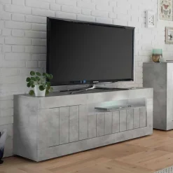 Wohnen Tv & Hifi-Möbel|Lowboards<Stylisches TV Element in Dekor Beton - Emalika