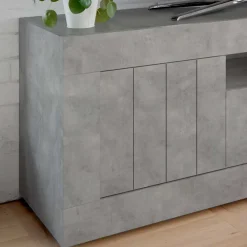 Wohnen Tv & Hifi-Möbel|Lowboards<Stylisches TV Element in Dekor Beton - Emalika