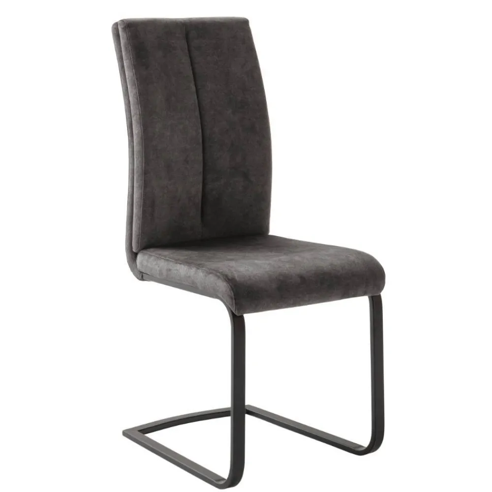 Wohnen Sessel|Stühle<Swingstuhl Quartett in Anthrazit - Amando (4er Set)