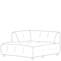 Wohnen Sofas<System-Couch - Ecke links in Graubraun - Shinin