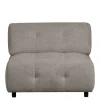 Wohnen Sofas<Systemcouch Einsitzer in Graugrün Chenille - Aramato