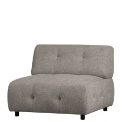Wohnen Sofas<Systemcouch Einsitzer in Graugrün Chenille - Aramato