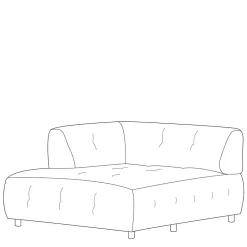 Wohnen Sofas<Systemsofa Eckmodul in Graugrün-Blassgrün meliert - Brasso