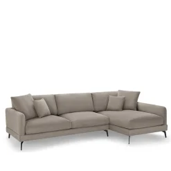 Wohnen Sofas<Taschenfederkern Eckcouch in Beige - Kosmyna