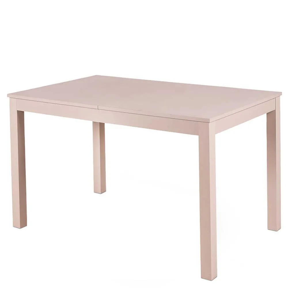 Wohnen Tische<Taupefarbener Esstisch mit 2 Einlegeplatten Bino aus Holz teilmassiv