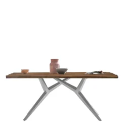 Wohnen Tische<Teak Altholztisch mit Designgestell - Wemdi