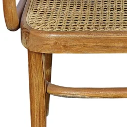 Wohnen Stühle<Teak Armlehnenstuhl mit Wiener Geflecht - Crasidio