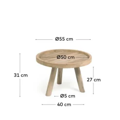 Wohnen Tische<Teak Couchtisch mit Drei-Bein-Gestell - Marcel