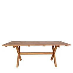 Wohnen Sitzgruppe<Teak Recyclingholz Esstisch & Stühle - Placer (siebenteilig)