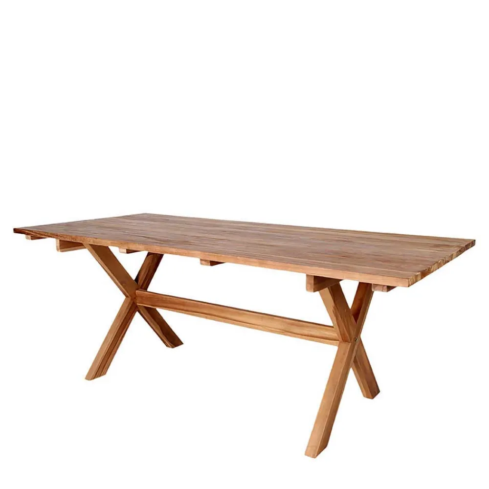 Wohnen Sitzgruppe<Teak Recyclingholz Esstisch & Stühle - Placer (siebenteilig)