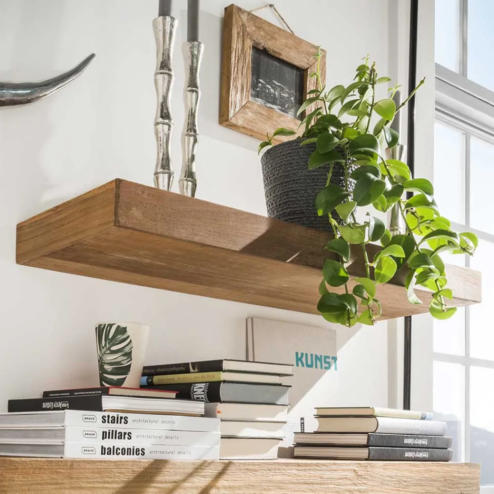Wohnen Regale<Teak Wandboard mit 4 cm Stärke - Palium