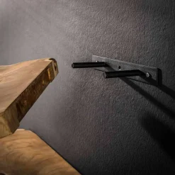 Wohnen Regale<Teak Wandboard Trio mit Naturkanten - Matthis (dreiteilig)