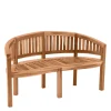 Wohnen Sitzbank<Teakholz Bananenbank für Garten 150x86x61 - Klahuma