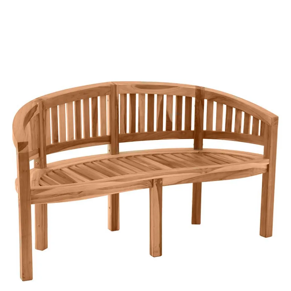 Wohnen Sitzbank<Teakholz Bananenbank für Garten 150x86x61 - Klahuma