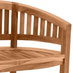 Wohnen Sitzbank<Teakholz Bananenbank für Garten 150x86x61 - Klahuma