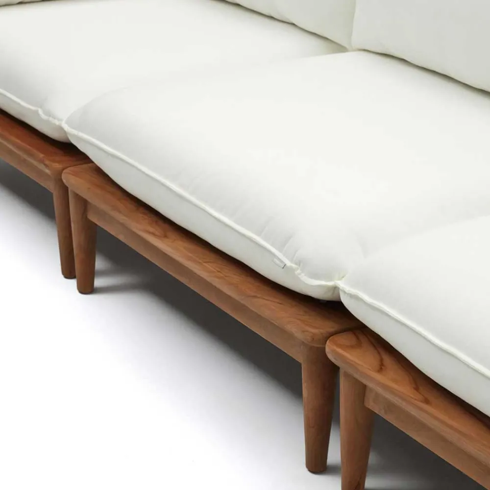 Wohnen Sitzgruppe<Teakholz Lounge modular & 2 Couchtische - Palm (sechsteilig)