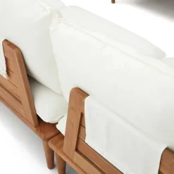 Wohnen Sitzgruppe<Teakholz Lounge modular & 2 Couchtische - Palm (sechsteilig)