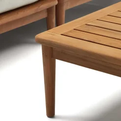 Wohnen Sitzgruppe<Teakholz Lounge modular & 2 Couchtische - Palm (sechsteilig)